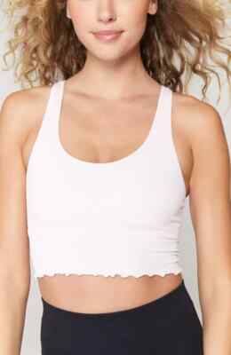 Spiritual Gangster Amor Crop Tank White D1149 Womens Size XS/S