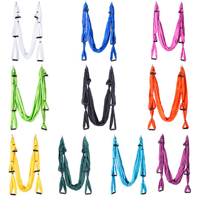 Aerial Yoga Hammock Kit - 600lb Capacity Antigravity Yoga Swing With Straps For Home & Outdoor Fitness