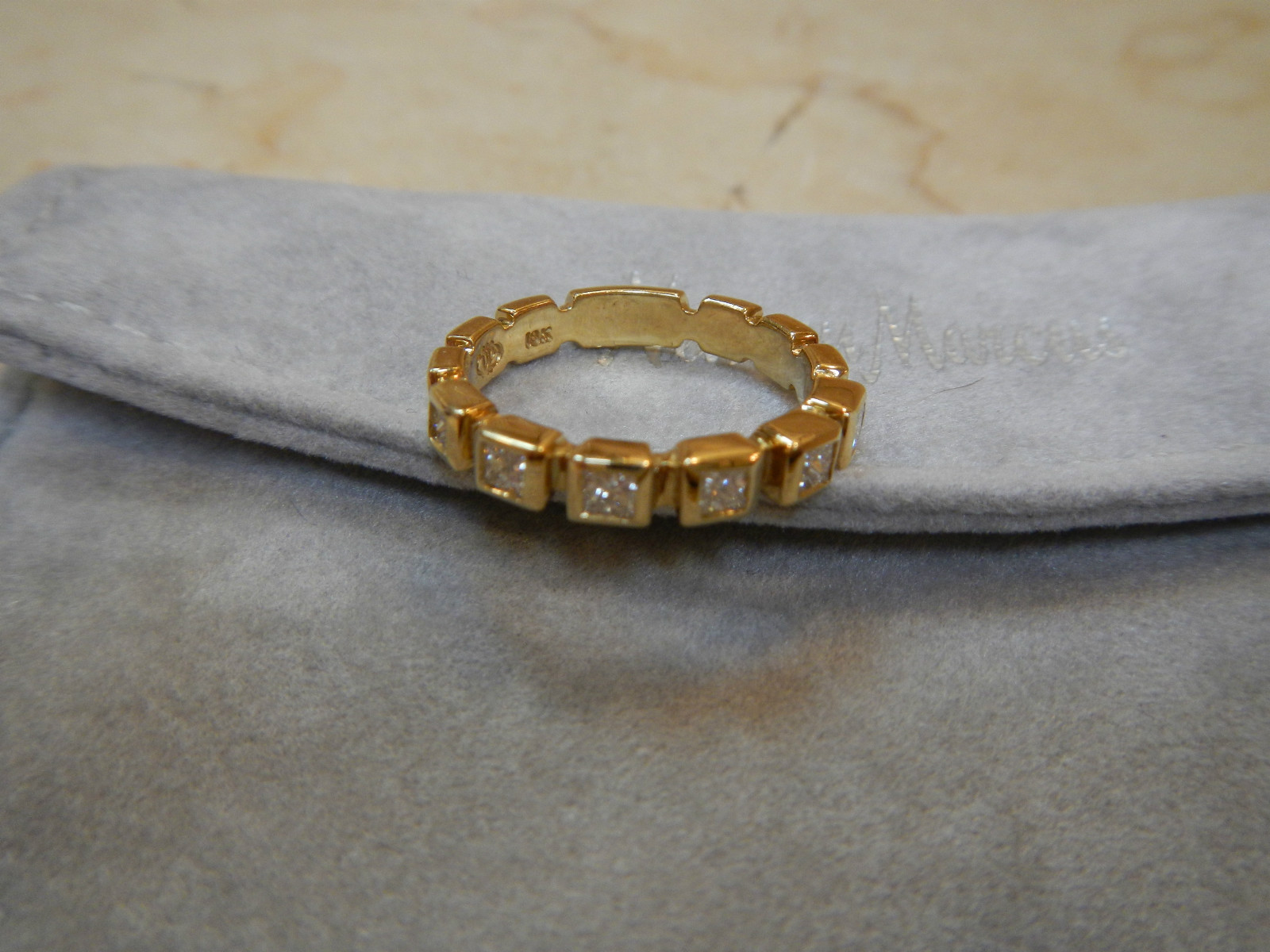 Dazzling 18K Gold Diamond stackable ring/band by … - image 5