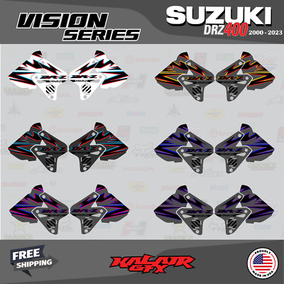 Suzuki DRZ400 SM S E Shroud Tank Graphics 2000-2024 Vision Series