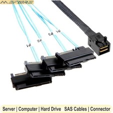 Internal Mini SAS SFF-8643 Host to 4x 29P SFF-8482 Target Disk Data Server Cable