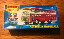Double Decker Bus Friction Car China Tin Toy MF 185 RED