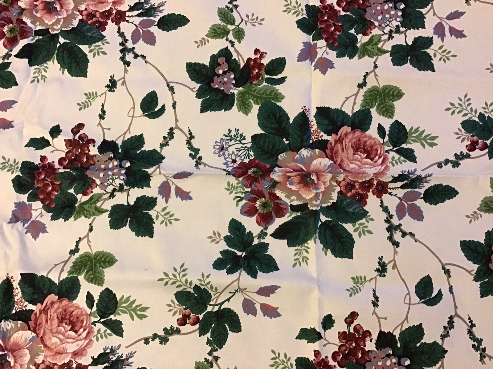 Waverly “Pleasant Valley” Cotton Fabric Remnant 54” X 60” eBay