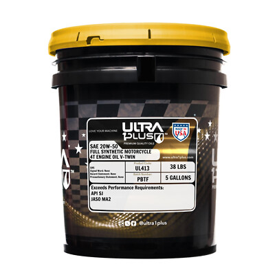 #ad Ultra1Plus 20W 50 Full Synthetic V Twin 4T Engine Oil API SJ JASO MA2 $132.75