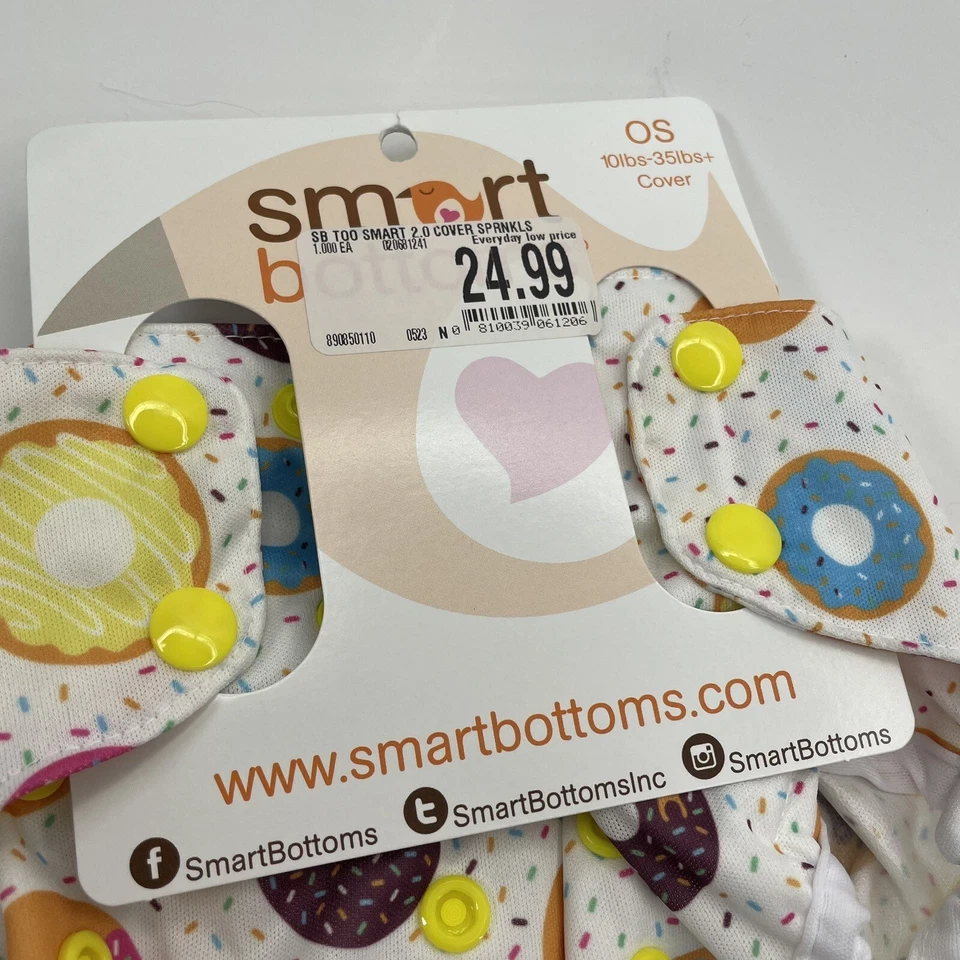 SMART BOTTOMS TOO SMART DIAPER COVER 2.0 - Sprinkles - Image 2 of 4