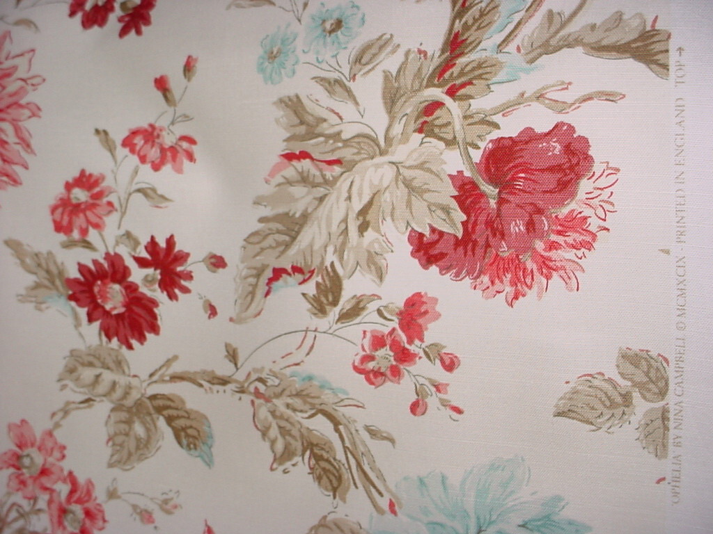 2-1/2Y Osborne Little Nina Campbell Ophelia Floral Printed Upholstery  Fabric