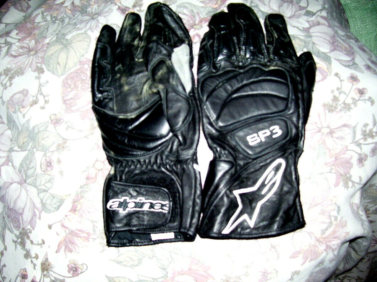 Vintage motorcycle gloves guanti moto in pelle alpinestars SP3 size XL