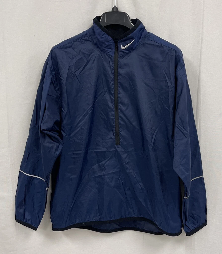 Nike Half-Zip Lightweight Windbreaker Jacket Navy Blue sz Small Y2K
