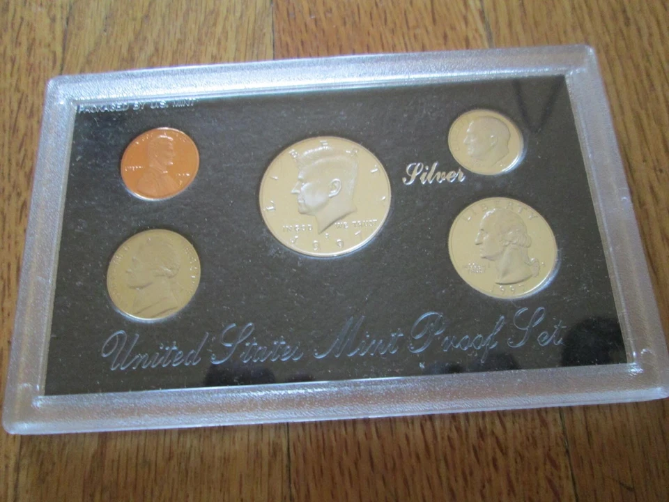 Juego de prueba de plata S 1997 10 juegos caja como nueva en Estados Unidos y certificado de autenticidad inversión al por mayor Foto 3 de 4