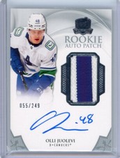 2020-21 UD The Cup Olli Juolevi RPA Rookie Auto Patch /249 - Vancouver Canucks