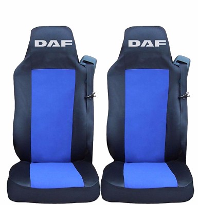 2 x seat covers protective covers covers black/blue truck DAF euro 5 XF105 CF LF