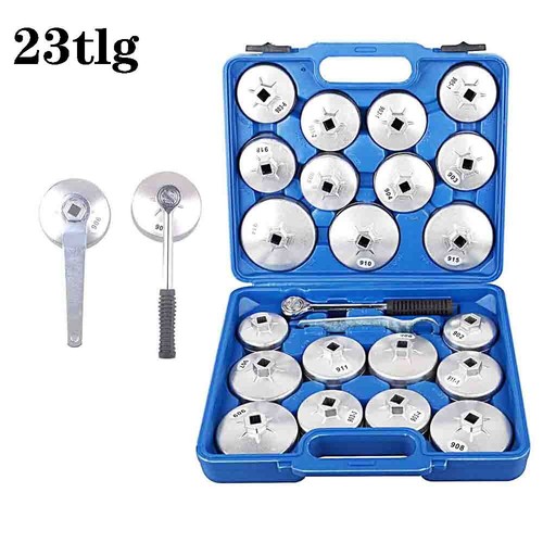 Lyrlody 23-tlg Ölfilter-Schlüssel Set Aus Alu - Universal Werkzeug Für Ölwechsel - Passend Für Alle Gängigen Filter