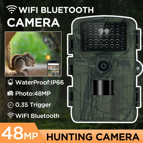 4K 48MP 60MP WiFi Wildlife Trail Camera Night Vision PIR Motion Hunting Camera - Picture 3 of 41