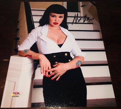 Masuimi Max Hot Sexy Adult Playboy Maxim Model Signed 8x10 Photo PSA RIP RARE J