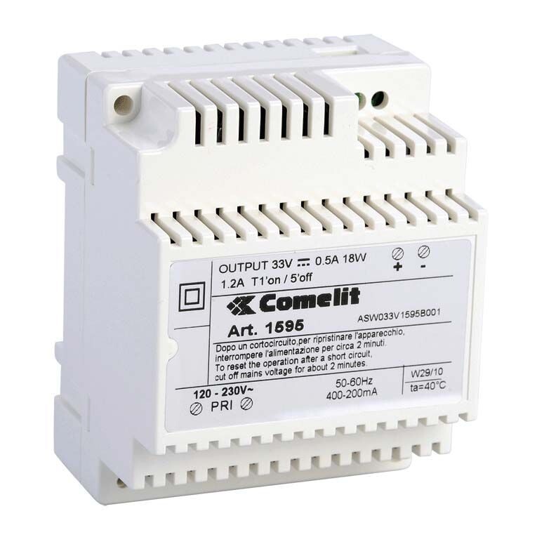 Comelit 1595 Power Supply Unit 120-230VAC / 33VDC for Video Door Entry Panels
