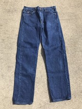 Levis 505 Jeans 36x34 Vintage Orange Tab 0696 Blue Denim