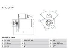 Starter Bosch 0986018960 for Fiat Ducato Box Ducato Bus