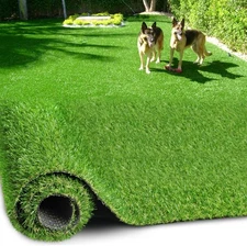 Artificial Turf 4 ft 10 in × 8 ft, Simulated Grass Carpet with Drainage Function