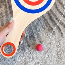 Wooden Paddle Ball With String And Ball, Hand-Eye Coordination Elastic HY2