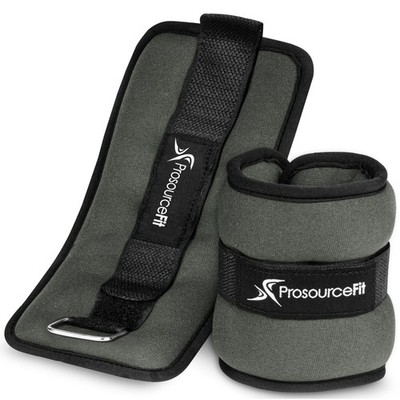 ProsourceFit Ankle, Wrist, Arm, and Leg Weights for Men Women, 2lb, Grey 