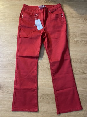 Ashley Brooke bequeme Stoffhose Mod. BELENA  Kurzgr.20 (Gr.40) - Tomatenrot NEU!