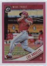 2018 Donruss Optic Variation Pink Prizm Mike Trout (Swing Follow Through) 1l42