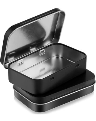100 Small Storage Box with Lid Rectangular Small Tin Boxes Metal Box NEW