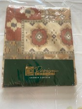 Abilene by Design Cottage New fabric shower curtain 70 x 72 Western multi browns