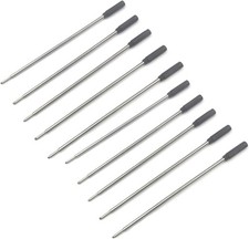 10PCS Metal Pen Refills - Blue and Black 115mm Replacement Ballpoint Pen...