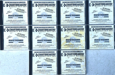 10 CD LOT CHARTBREAKERS WEEKLY HIT SUBSCRIPTION SERVICE DJ RADIO 1998 CHW1198 +9