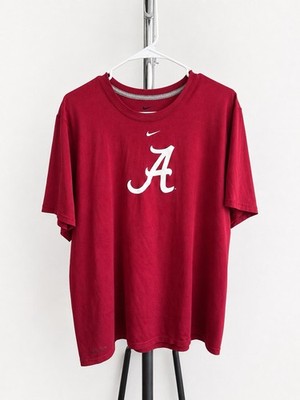 Nike Dri-FIT Alabama Crimson Tide Logo Red Crew Neck Tee Shirt Men s 2XL