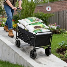 All Terrain Heavy Duty Black Folding Cart Large Capacity