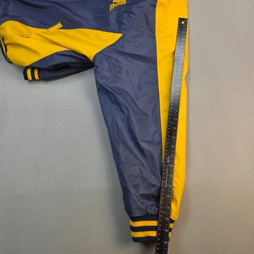 Steve & Barry's Michigan Wolverines Varsity Bomber Jacket Mens XL Navy Gold image 12