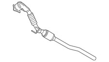 Genuine Audi Converter & Pipe 1K0-254-513-BX