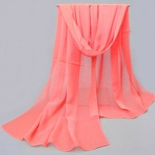 Long Soft Wrap Lady Shawl Chiffon Silk like Scarf Scarves Fashion Women