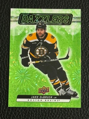 2023-24 Upper Deck Hockey Series 1 Jake DeBrusk Green Dazzlers DZ-1 Bruins