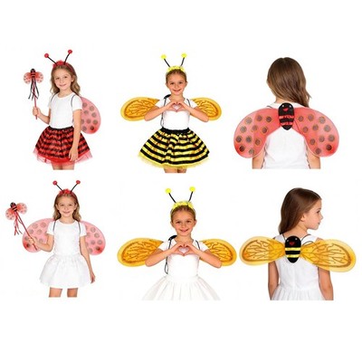 Kids Girls Insect Dress Up Clothes Cosplay Fairy Props Set Carnival Festival