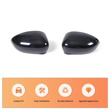 Passend für Fiat 500 Abarth 595 Glanz Schwarz Außenspiegelkappen Spiegelkappen
