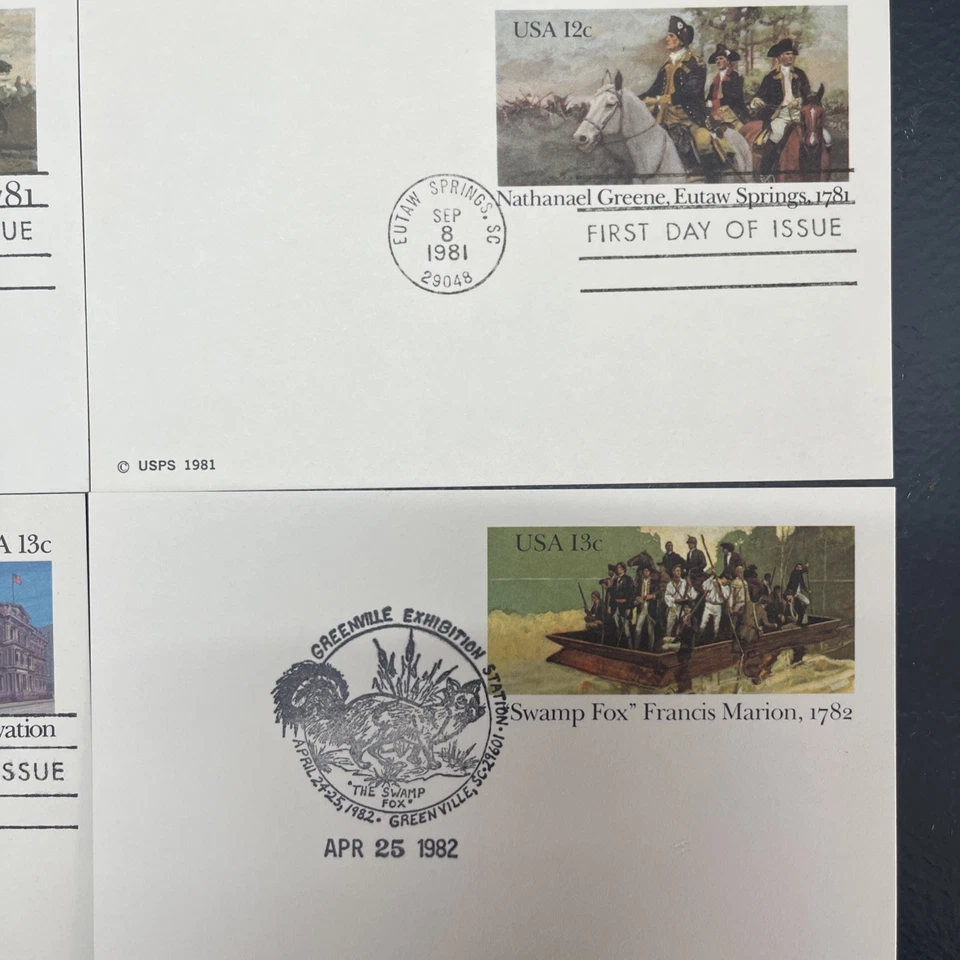 (4) US First Day of Issue Postcards With Preprinted Embossed Stamps. 10c 12c 13c - Image 3 of 3