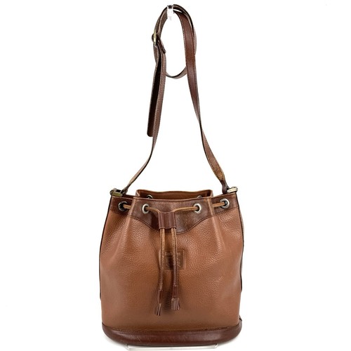 BURBERRY Shoulder Bag Brown Leather Drawstring Authentic - Bild 3 von 24