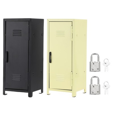 Mini Tresor 4.3x10.8 Zoll, 2 Stück mit Schlüssel für Safe, Schwarz/Gelb