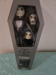 Nightmare Before Christmas Jack Skellington Poseable Doll 3-Headed Applause New