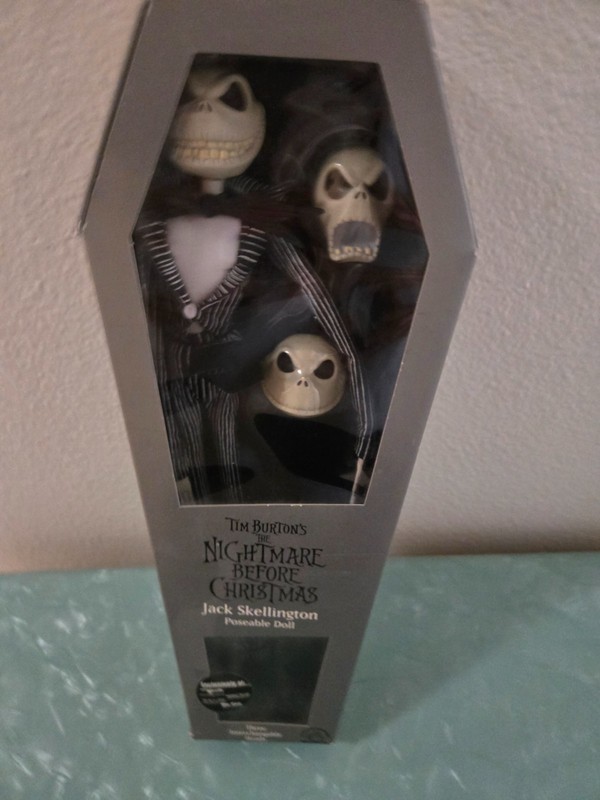 Nightmare Before Christmas Jack Skellington Poseable Doll 3-Headed Applause New