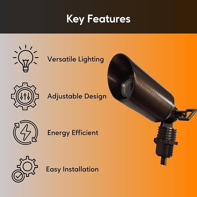 Ironsmith Bronze Outdoor Spot Light - Adjustable Landscape Lighting With Spike