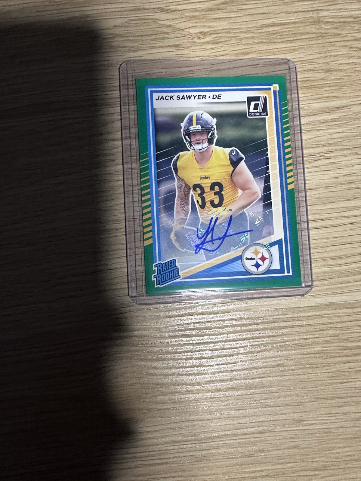 2025 Panini Donruss - Jack Sawyer (RC) Rated Rookie Green AUTO