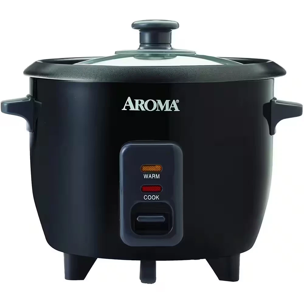 6-Cup Black Rice Cooker with Removable Steam Tray NEW
