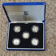 2003 - 2007 5 X £1 SILVER PROOF BRIDGES COLLECTION - boxed/coa