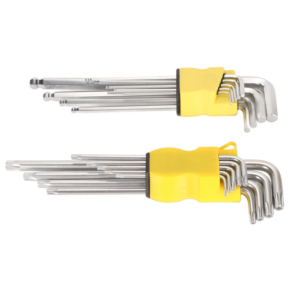18x Hex Wrench Set Right Angle Long Arm Hex Key Wrench Set With Ball Endin Metri - Image 3 of 4