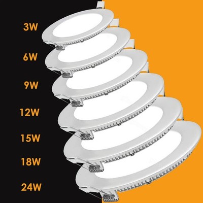LED Panel Einbaustrahler Einbau Leuchte Spot Deckenleuchte 230V Rund flach slim