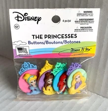Disney The Princesses Buttons by Dress It Up - NEW